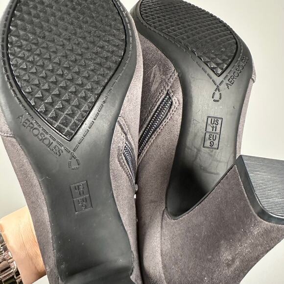 Aerosoles Heelrest Gray Nametag Ankle Heeled Bootie Women's 11 - Picture 7 of 9